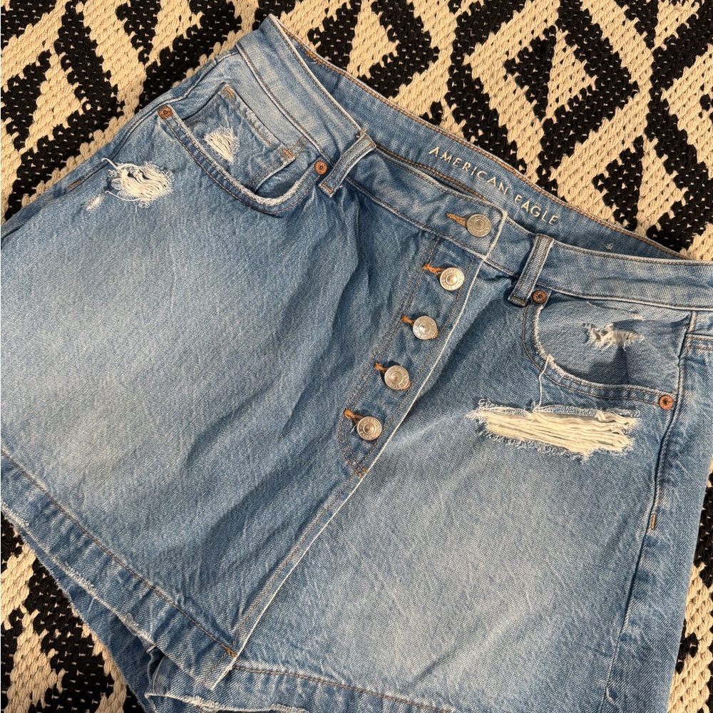 American Eagle Outfitters Light Blue Denim Skirt